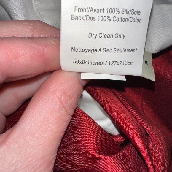 Pottery Barn Silk curtains with lining - Picture 3 of 4